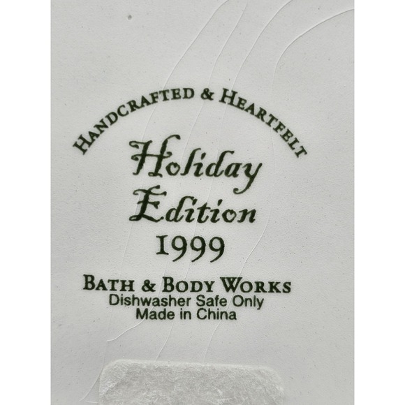 Vintage 1999 Bath &‎ Body Works Holiday Edition Candle Holder Trinket Tray Decor - Picture 4 of 8
